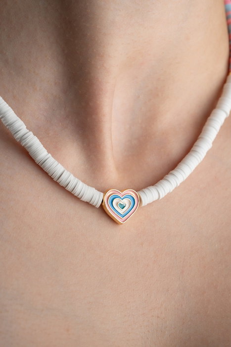 Heliophilia Silver Collar Multicolor con Colgante de Aleación